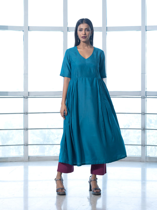 Firozi a line muslin kurta