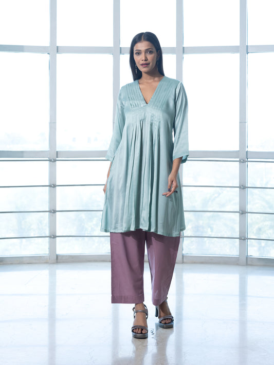 Mint blue a line modal kurta