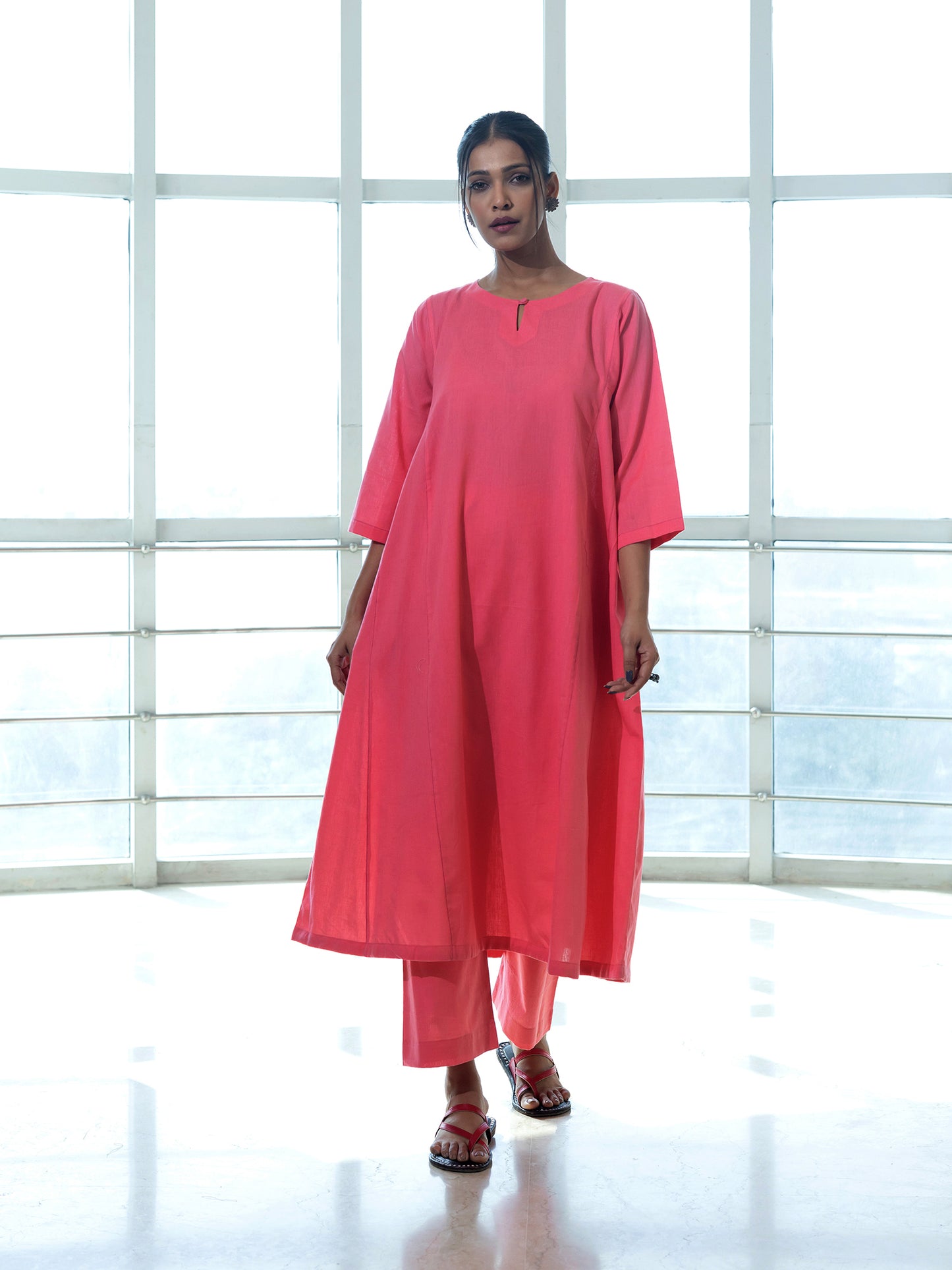 Coral cotton linen Pant