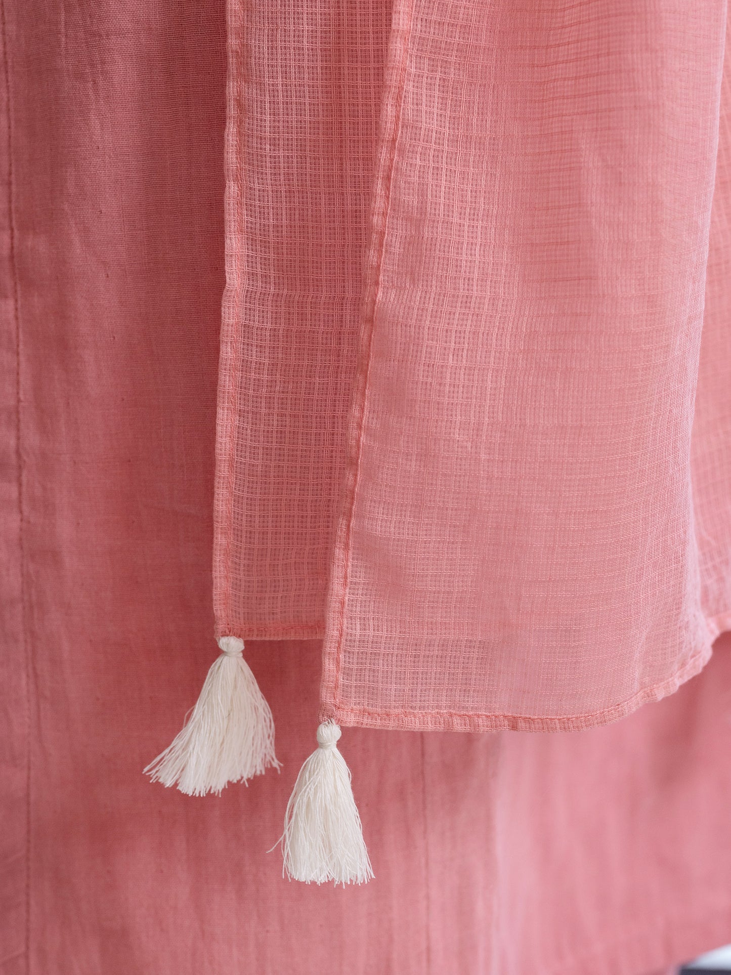 Coral cotton doriwork co-ord set