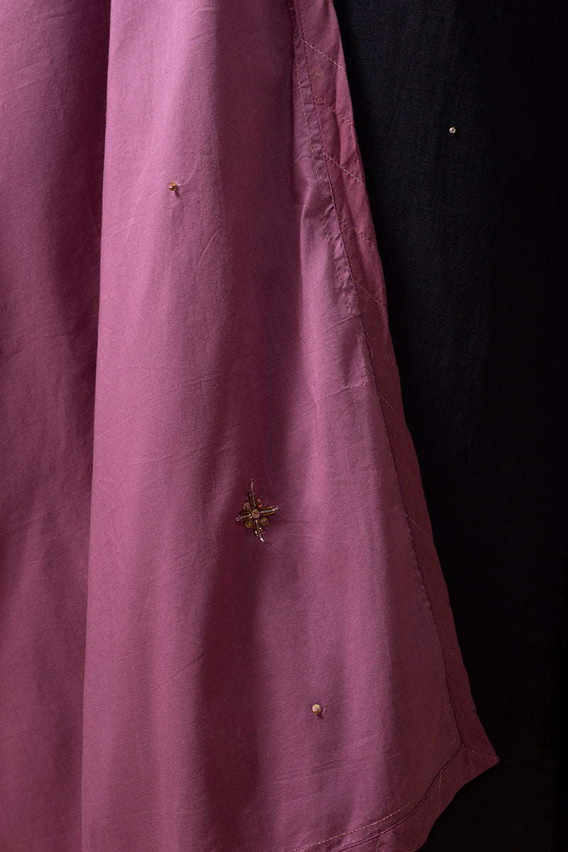 Black Cotton Linen Kurta Set