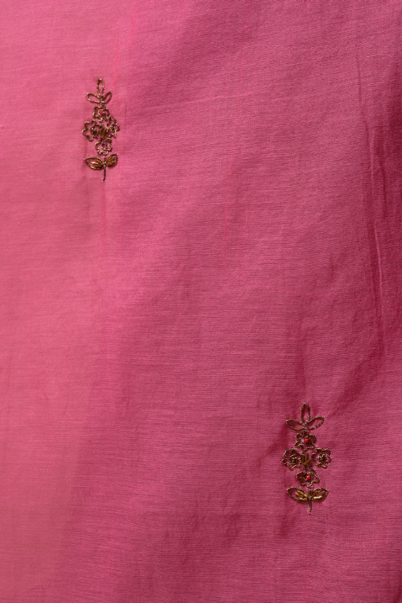 Pink Zardozi Chanderi Dupatta