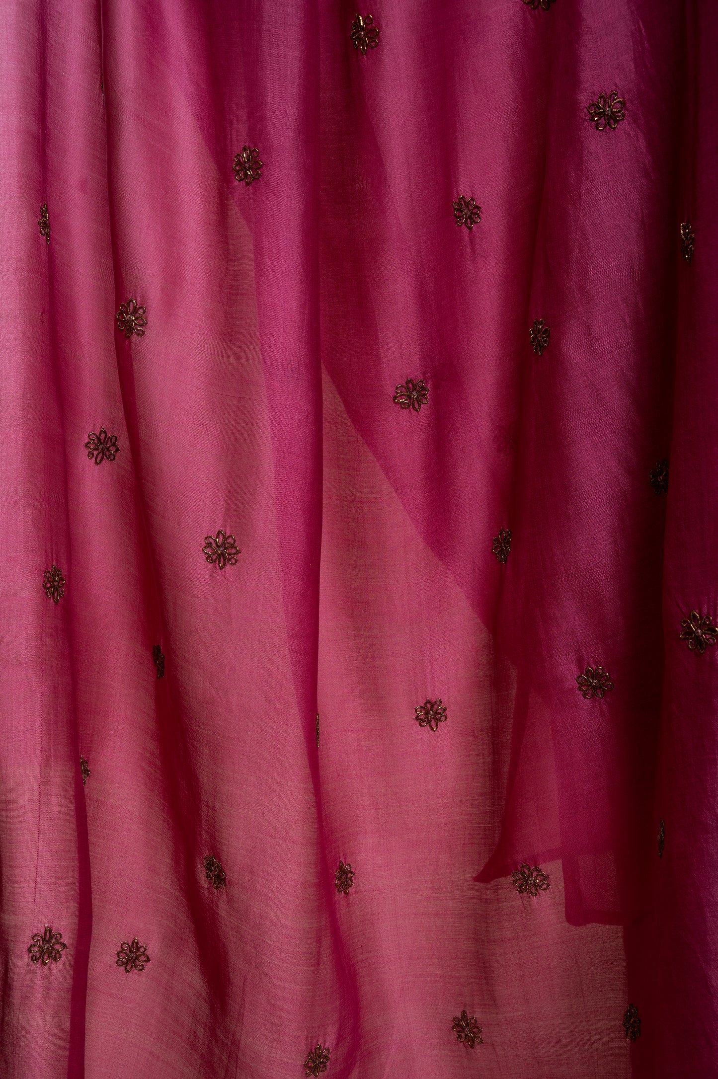 Burgundy Antique Gold Kota Tissue Kurta Set