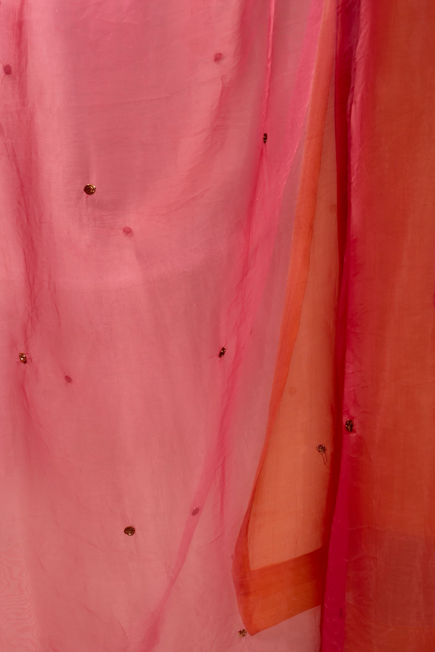 Dark Pink Silk Organza Dupatta