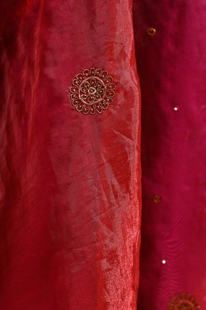 Old Rose Handloom Silk Kurta Set