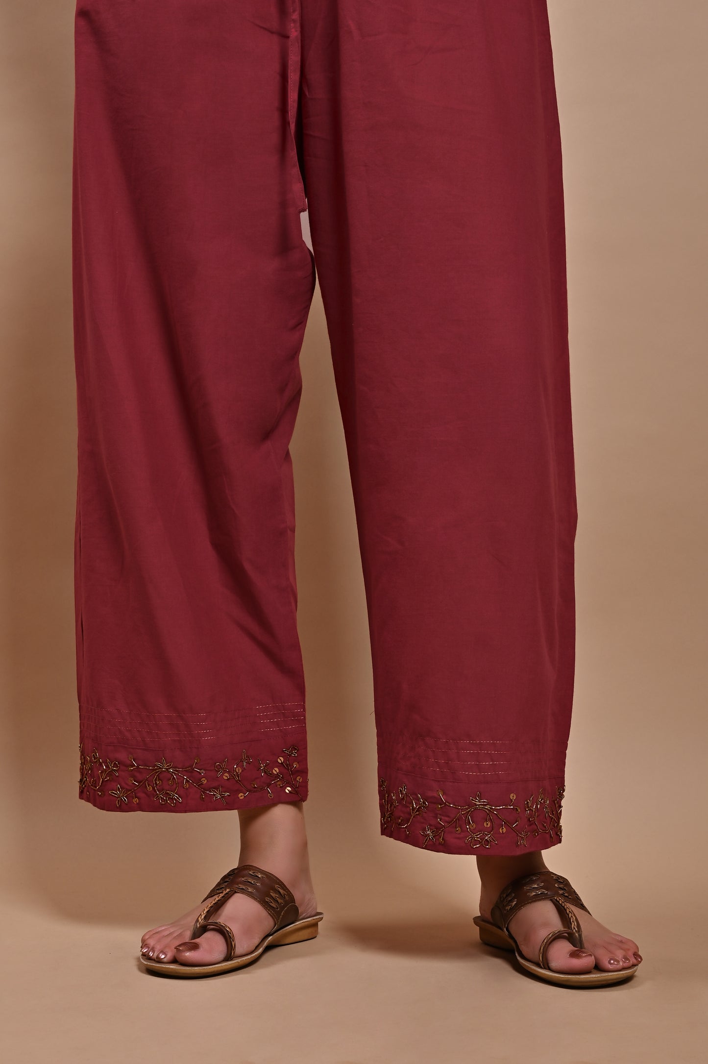 Old Rose Handloom Silk Kurta Set