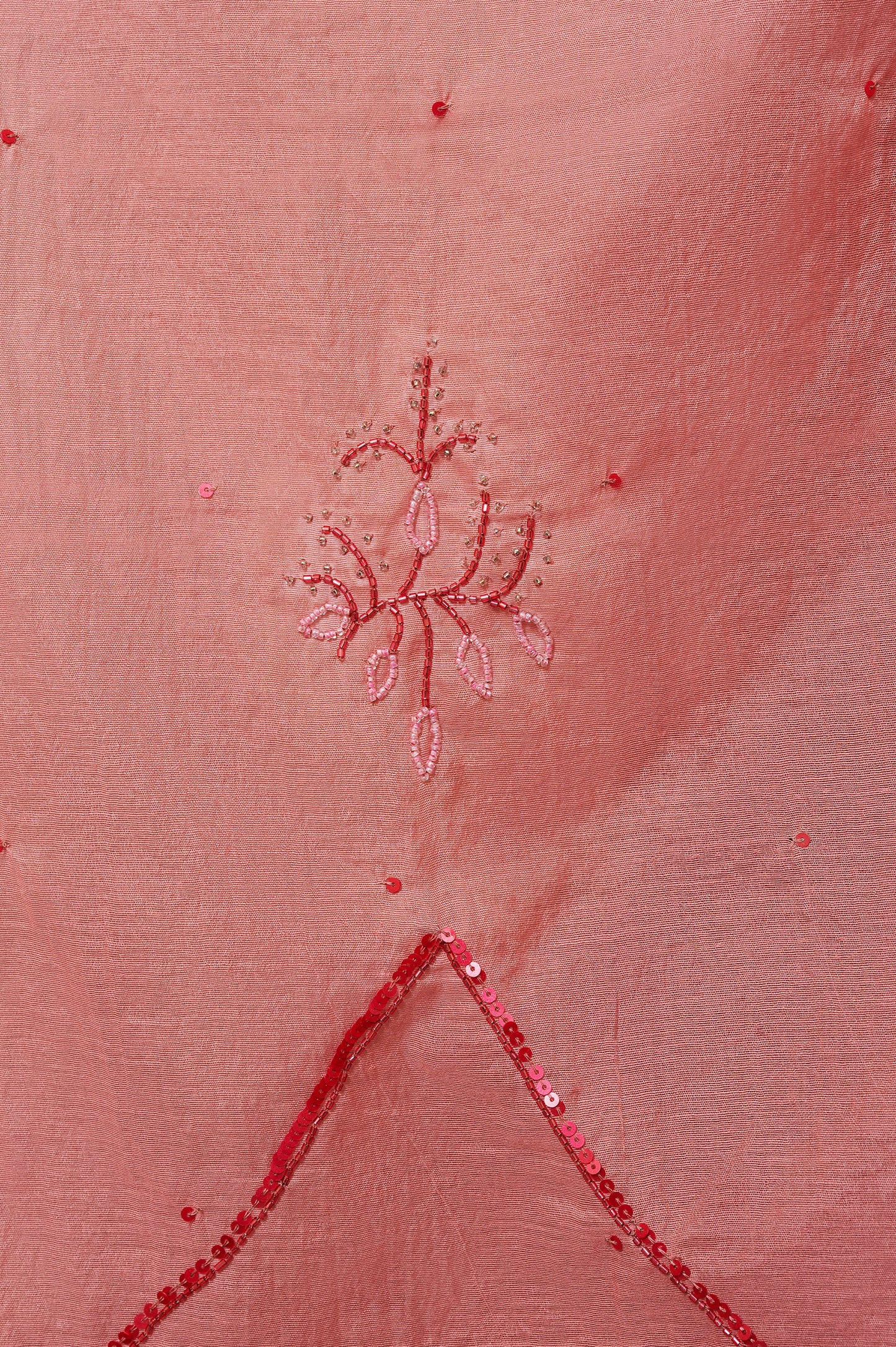 Coral Zardozi Chanderi Dupatta