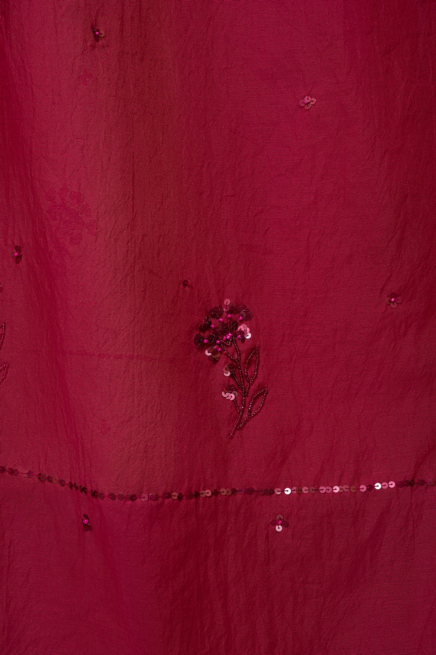 Wine Fine Chanderi Kurta Set