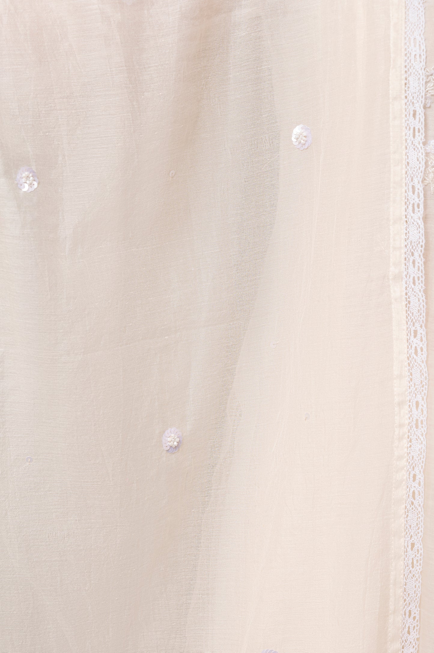 White Fine Chanderi Kurta Set