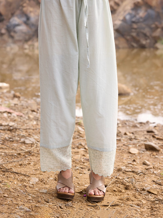 Sky Blue Cotton Pant