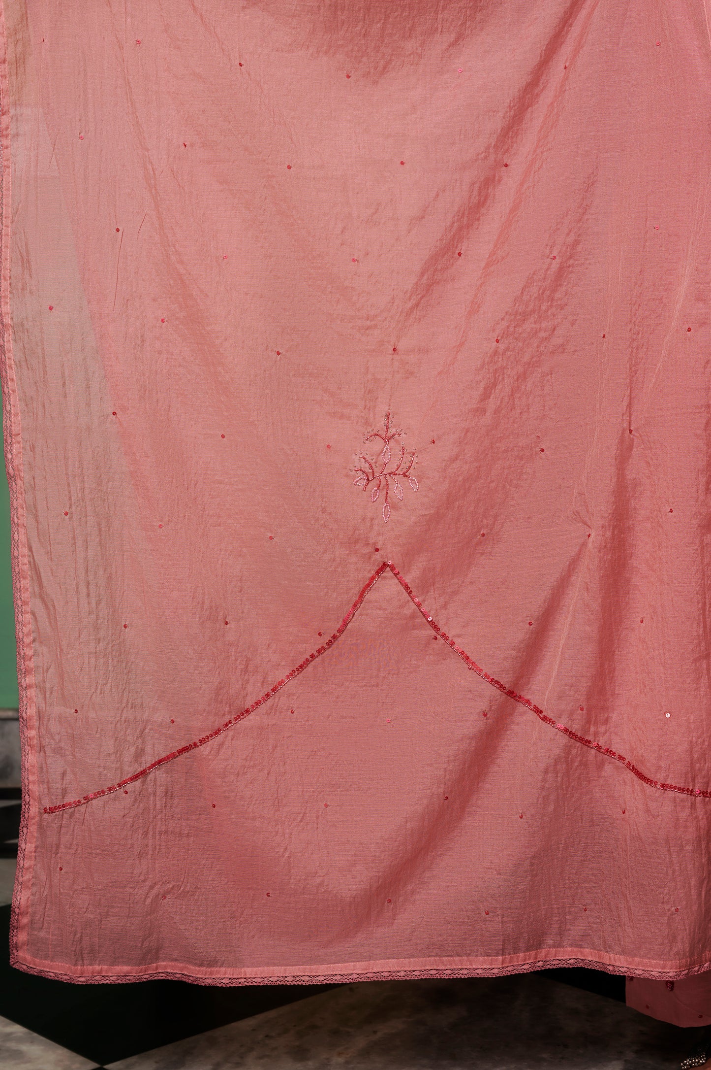 Coral Fine Chanderi Kurta Set