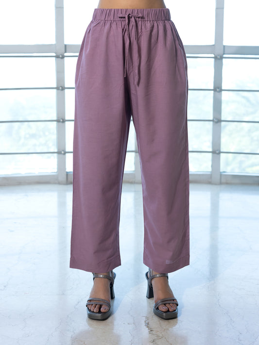 Mauve Cotton Pant