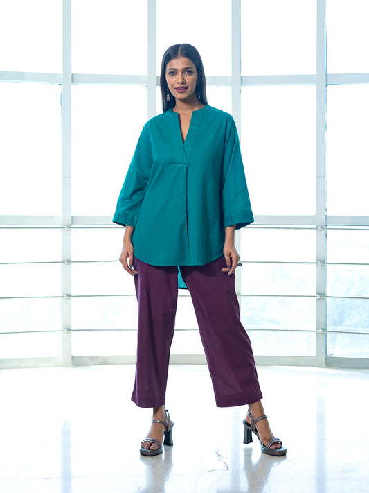 Green cotton linen co-ord set
