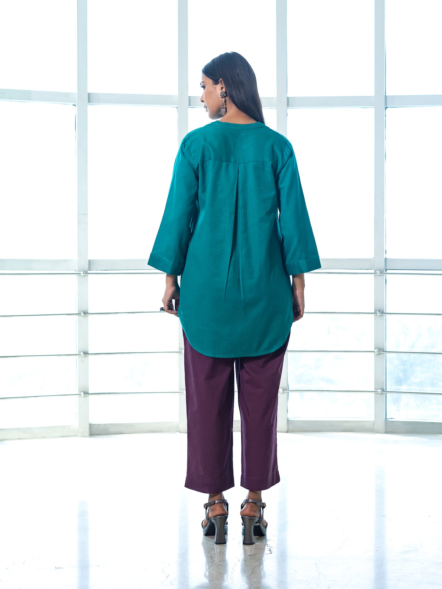 Green cotton linen co-ord set