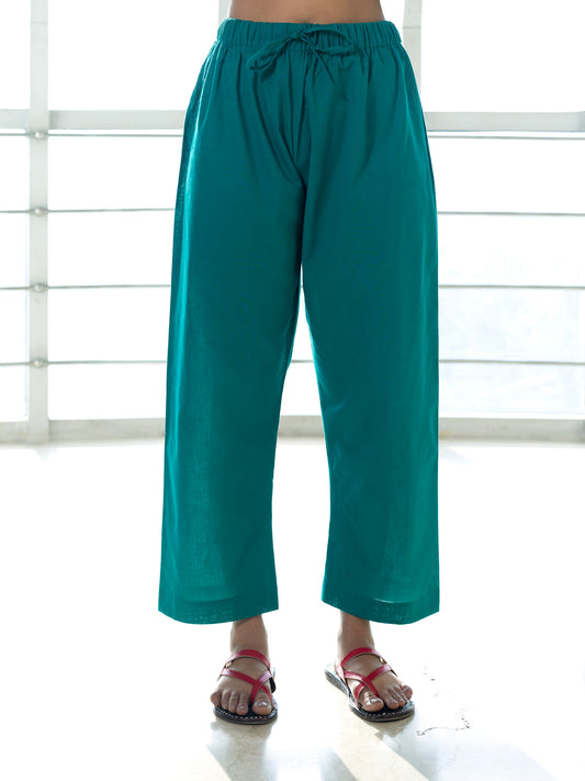Green cotton linen Pant
