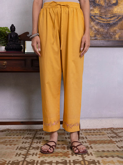 Mustard yellow Cotton Pant