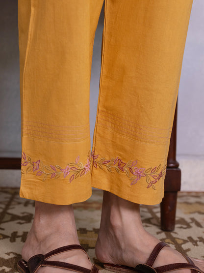 Mustard yellow Cotton Pant