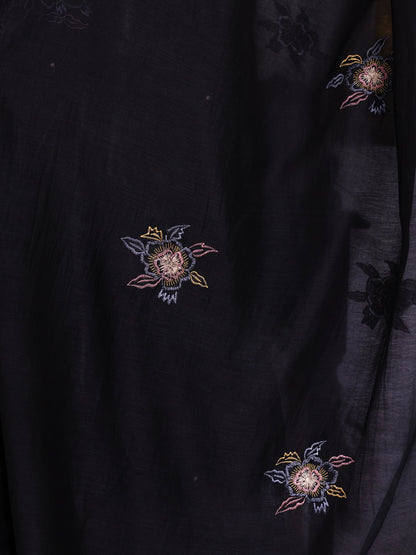 Black mul chanderi dupatta