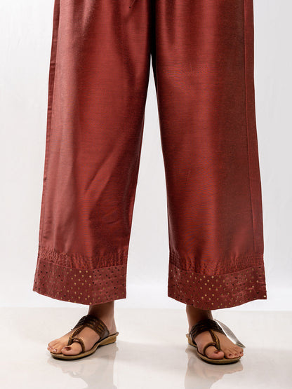 Yellow cotton silk aari hand embroidery kurta set