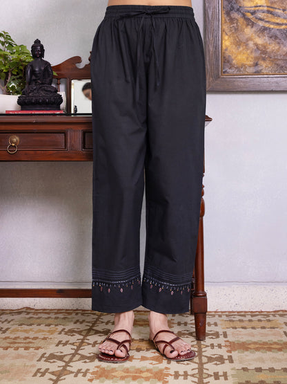 Black Cotton Pant