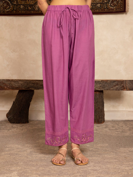 Purple Cotton Pant