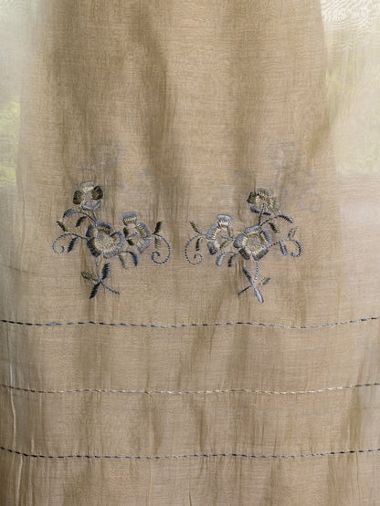 Sage green mul chanderi dupatta