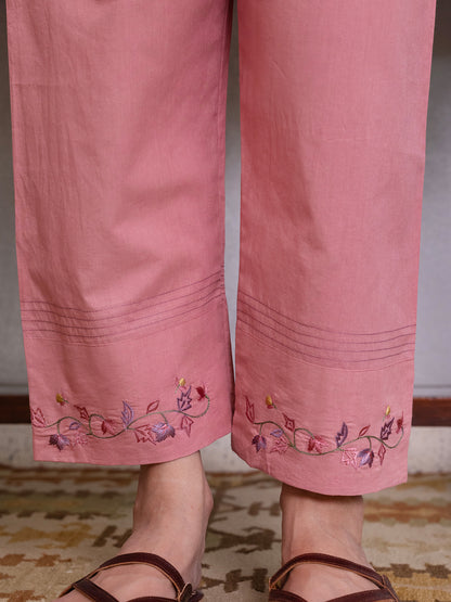 Onion pink Cotton Pant
