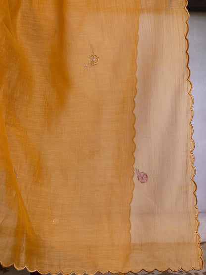Onion pink mul chanderi dupatta