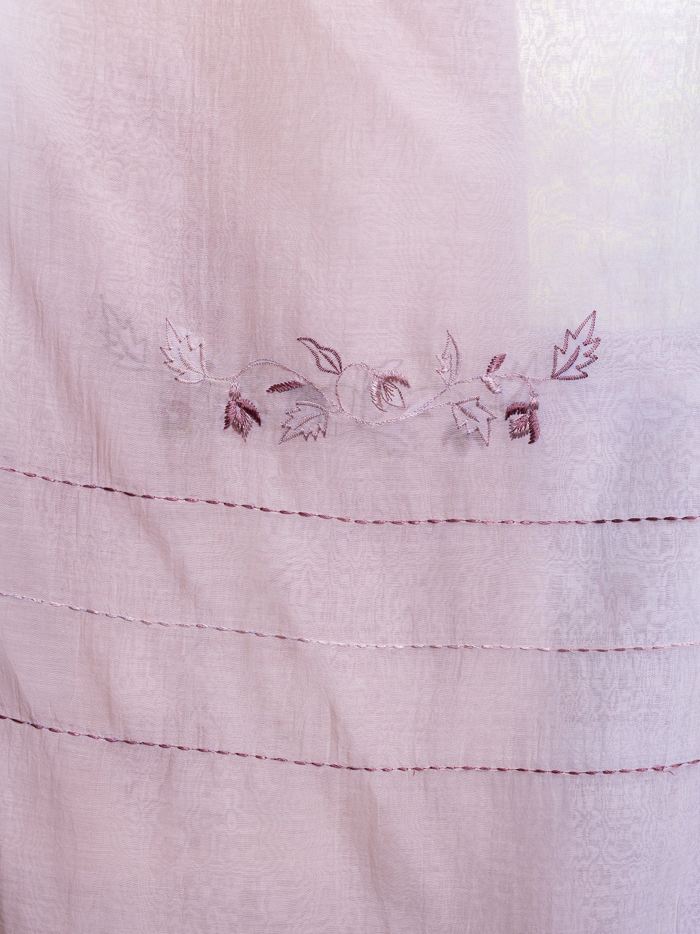 Off white mul chanderi  thread with sequence and bead work kurta set